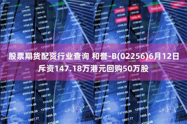 股票期货配资行业查询 和誉-B(02256)6月12日斥资147.18万港元回购50万股